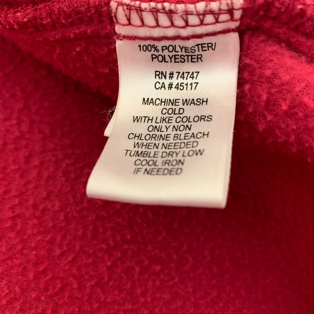 Natural Reflections Raspberry Red Fleece Zip Up Jacket Medium - Picture 11 of 11
